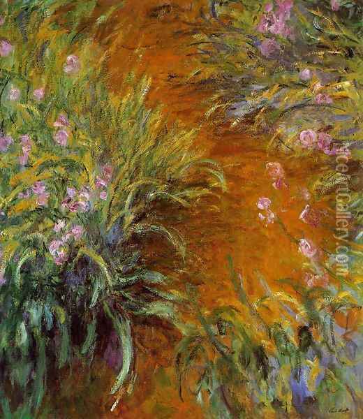 The Path Through The Irises Oil Painting - Claude Oscar Monet
