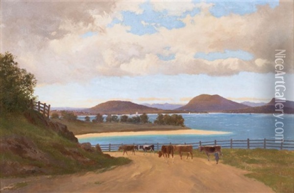 The Derwent River From Brown's River Road Oil Painting - William Charles Piguenit