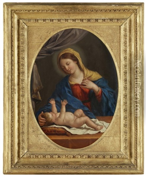 Mutter Mit Kind Oil Painting - Bartolomeo Gennari