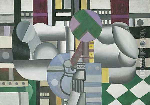 Woman and Still Life Oil Painting - Fernand Leger
