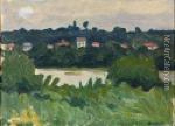 La Seine A Poissy Oil Painting - Albert Marquet