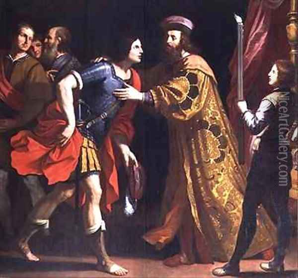 The Leave Taking of Cato Uticensis Oil Painting - Ercole Gennari