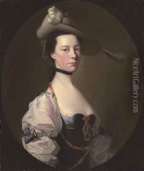 Portrait of a Lady, c.1760 Oil Painting - Josepf Wright Of Derby