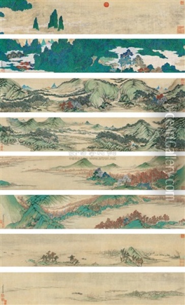 Landscape (4 Works) Oil Painting -  Dong Bangda