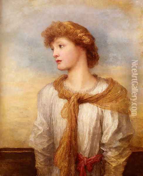 Portrait Of Miss Lilian Macintosh Oil Painting - George Frederick Watts