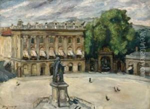  La Place Stanislas A Nancy  Oil Painting - Georges Leon Dufrenoy