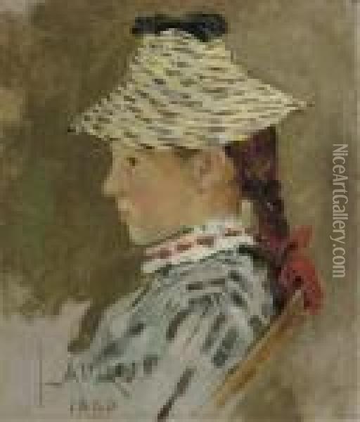 Portrait Of Laurie Oil Painting - Theodore Robinson