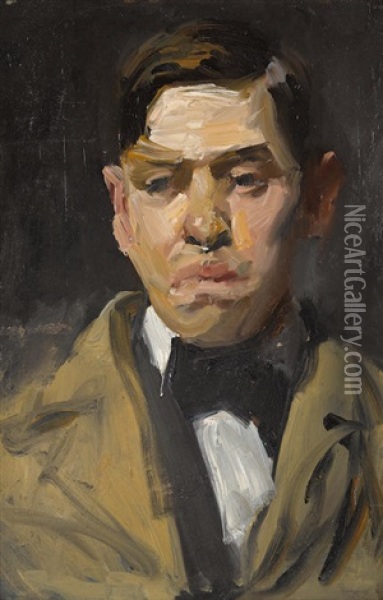 Portrait Of Burton Boundey Oil Painting - George Bellows