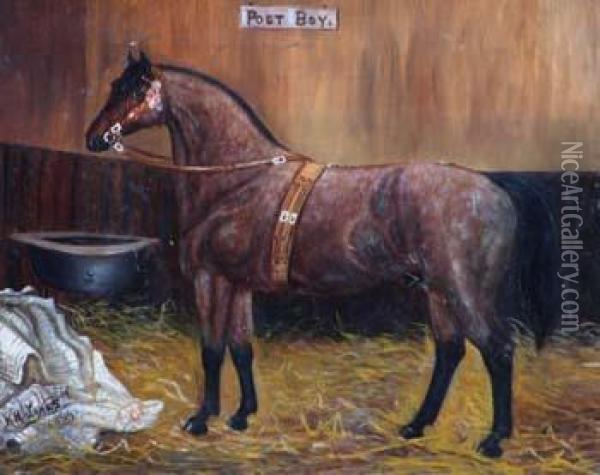 Post Boy Oil Painting - Herbert Jones