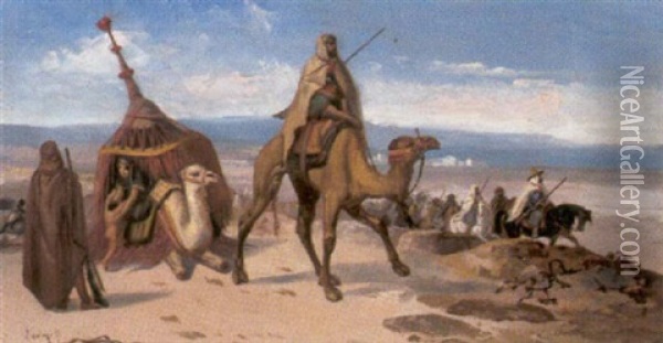 Nomaden Oil Painting - Alphonse Jacques (Said) Levy
