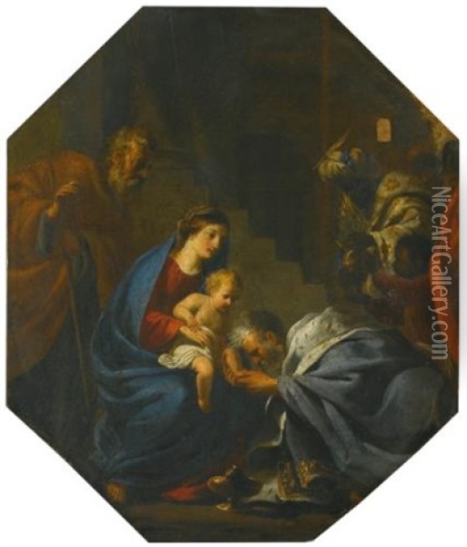 The Adoration Of The Magi Oil Painting - Jan Miel