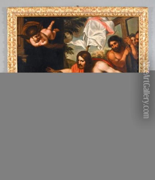 Apparizione Di Cristo Alla Vergine Oil Painting - Domenico Zampieri (Domenichino)