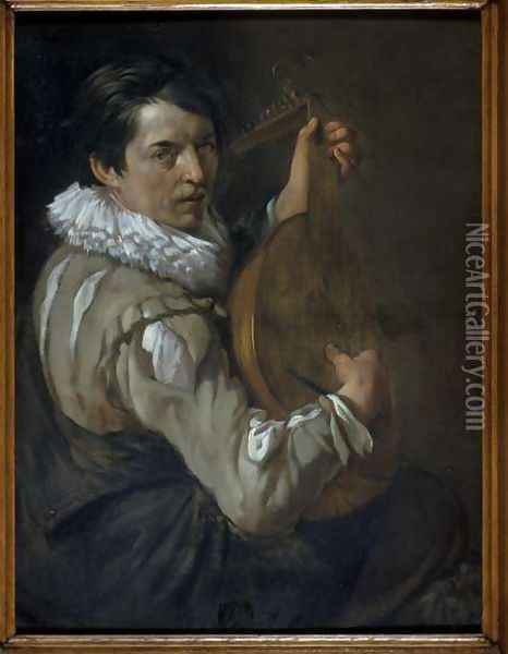 The Lute Player Oil Painting - Arie de Vois