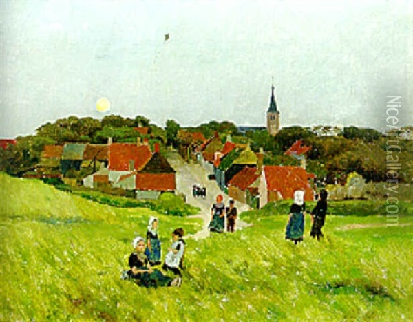 Zicht Op Domburg Oil Painting - Emile Claus