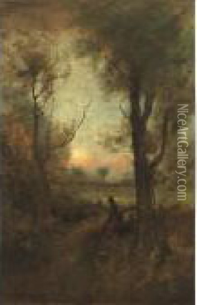 Forest Glow Oil Painting - George Inness