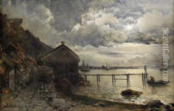 Mansken, Fjallbacka Oil Painting - Alfred Wahlberg