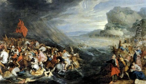 Le Passage De La Mer Rouge Oil Painting - Hans Jordaens the Elder