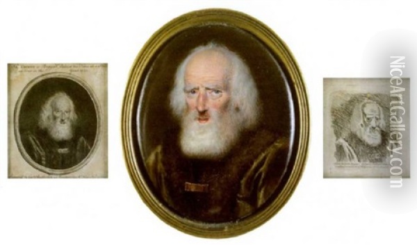 Portrait Of James Turner Oil Painting - Nathaniel Hone the Elder