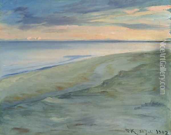 The Beach Skagen Oil Painting - Peder Severin Kroyer