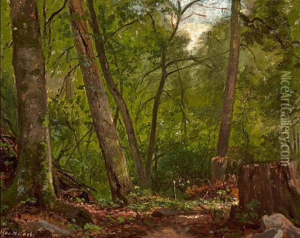 Scalp Level Landscape Oil Painting - George Hetzel