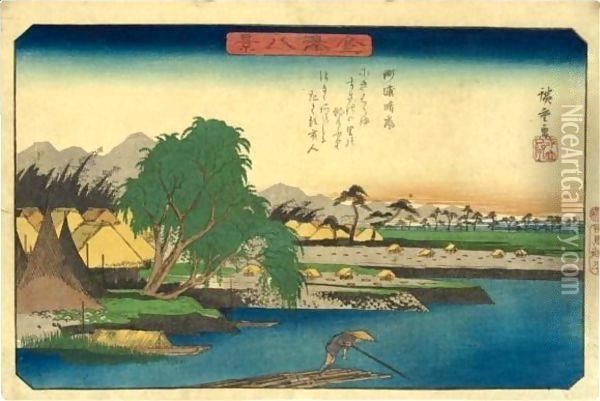 Clearing Weather at Suzaki (Suzaki no Seiran) Oil Painting - Utagawa or Ando Hiroshige