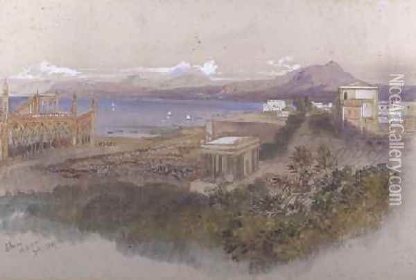 Palermo Oil Painting - Edward Lear
