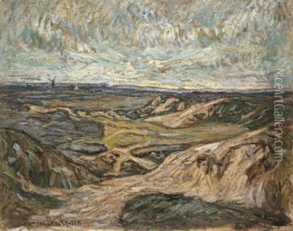Landschaft Oil Painting - Theo Von Brockhusen
