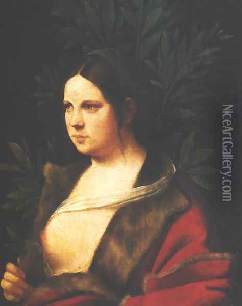 Portrait of a Woman (Laura) Oil Painting - Giorgione