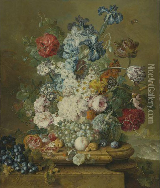 Still Life Oil Painting - Johannes or Jacobus Linthorst