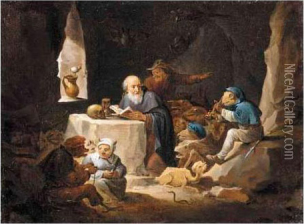 The Temptation Of Saint Anthony Oil Painting - David The Younger Teniers
