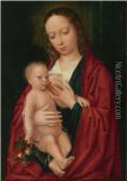 Madonna And Child Oil Painting - Gerard David
