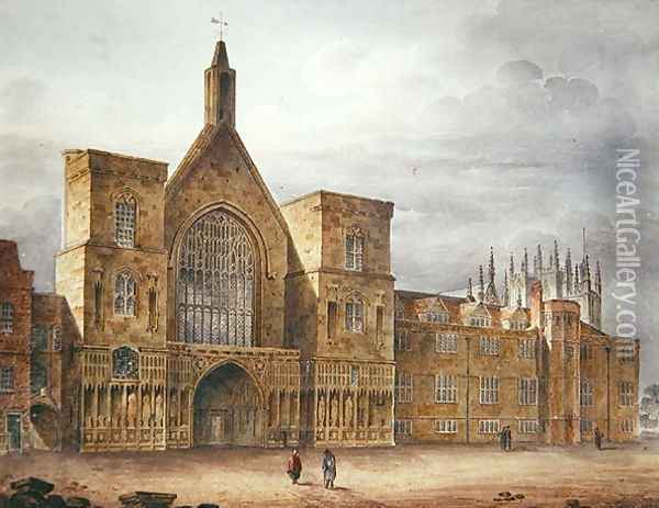 Entrance to Westminster Hall, 1807 Oil Painting - John Coney