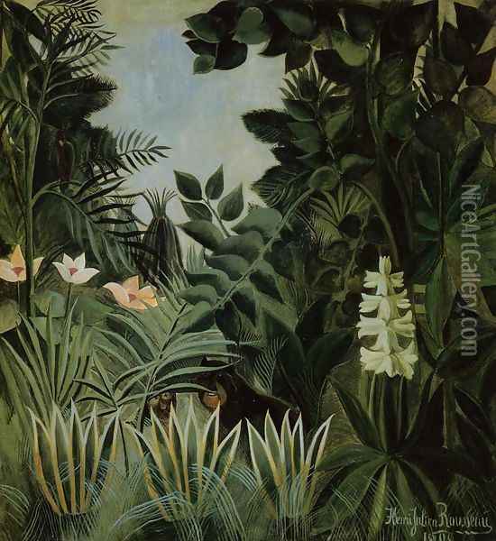 Exotic Landscape II Oil Painting - Henri Julien Rousseau