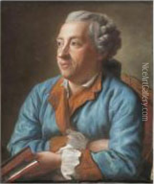 Portrait De Charles Simon Favart Oil Painting - Etienne Liotard