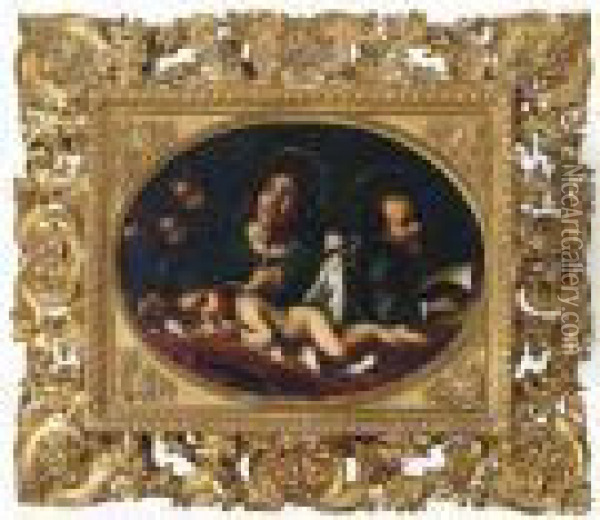 The Dream Of The Infant Saint John The Baptist Oil Painting - Carlo Dolci