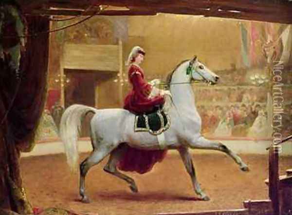 The Circus Rider Oil Painting - Johann Jakob Eduard Handwerk