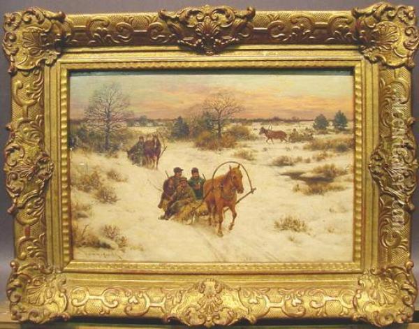 After The Hunt
Bears Signature Oil Painting - Alfred Wierusz-Kowalski