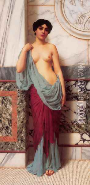 At The Thermae Oil Painting - John William Godward