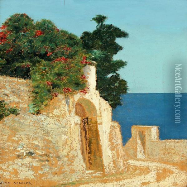 A Street In Capri Oil Painting - Jean Benner