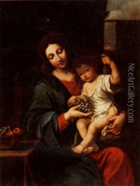 Madonna With Child Oil Painting - Pierre Mignard the Elder