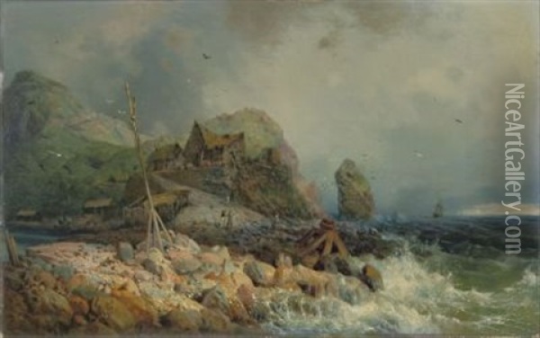 Die Insel St. Paul Im Indischen Ozean Oil Painting - Josef Selleny