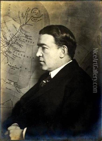 Ernest Shackleton; Ellen Terry; J. B. Priestley Oil Painting - Walter Benington