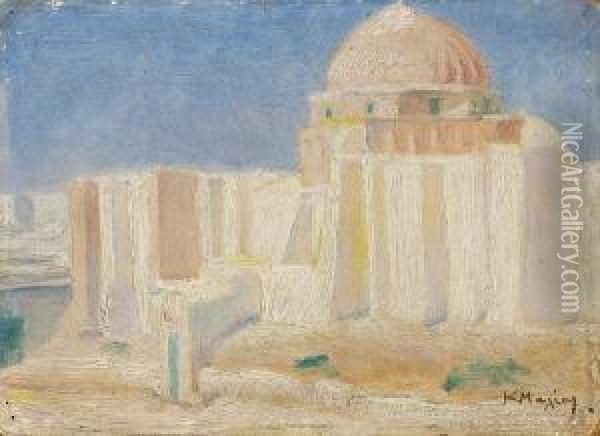 The Great Mosque Of Kairouan Oil Painting - Konstantinos Maleas
