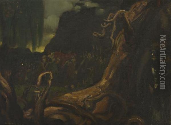 Wagnerian Scene Oil Painting - Arthur Bowen Davies