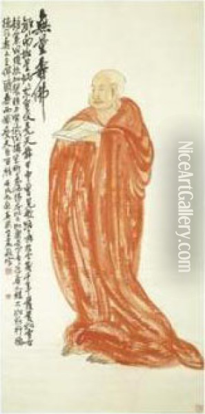 The Eternal Buddha Oil Painting - Wang Zhen