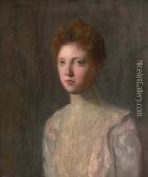 Portrait Of A Woman Oil Painting - Julian Alden Weir