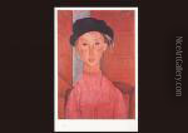Agirl With A Beret(a Set Of 10) Oil Painting - Amedeo Modigliani