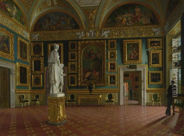 Pitti Palace, Iliad Room Oil Painting - F Maestosi
