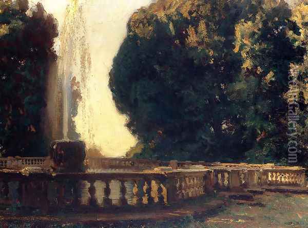 Villa Torlonia, Fountain Oil Painting - John Singer Sargent
