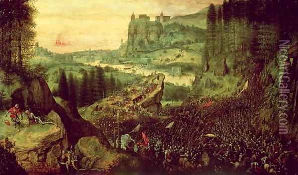The Suicide of Saul Oil Painting - Jan The Elder Brueghel
